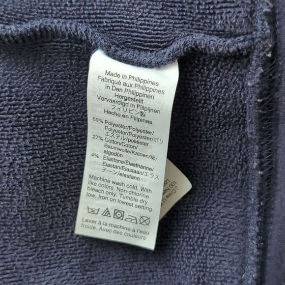 Jcrew vintage navy zip up plush hoodie size S - Picture 4 of 7